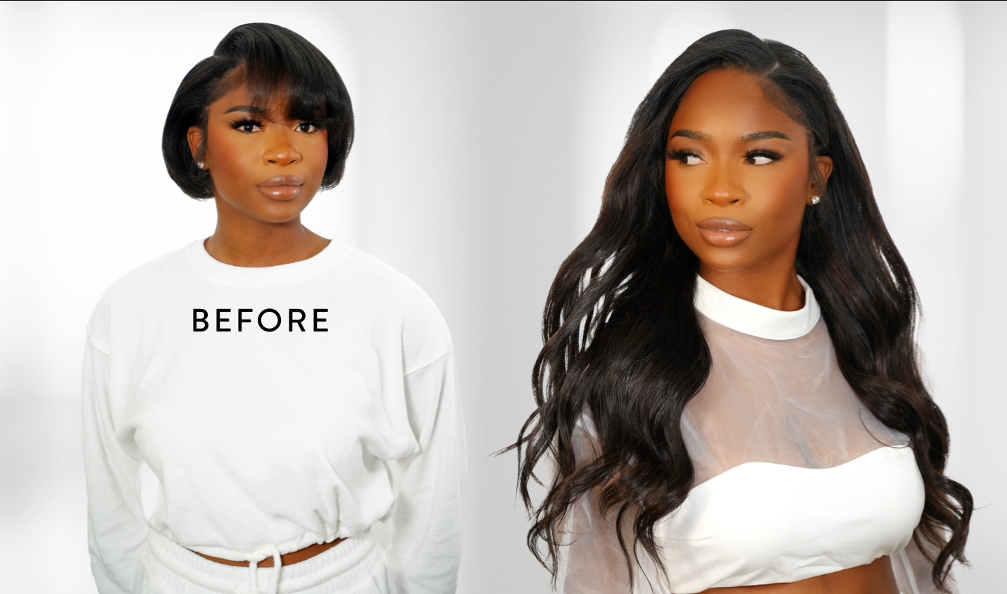 natural u-part wigs