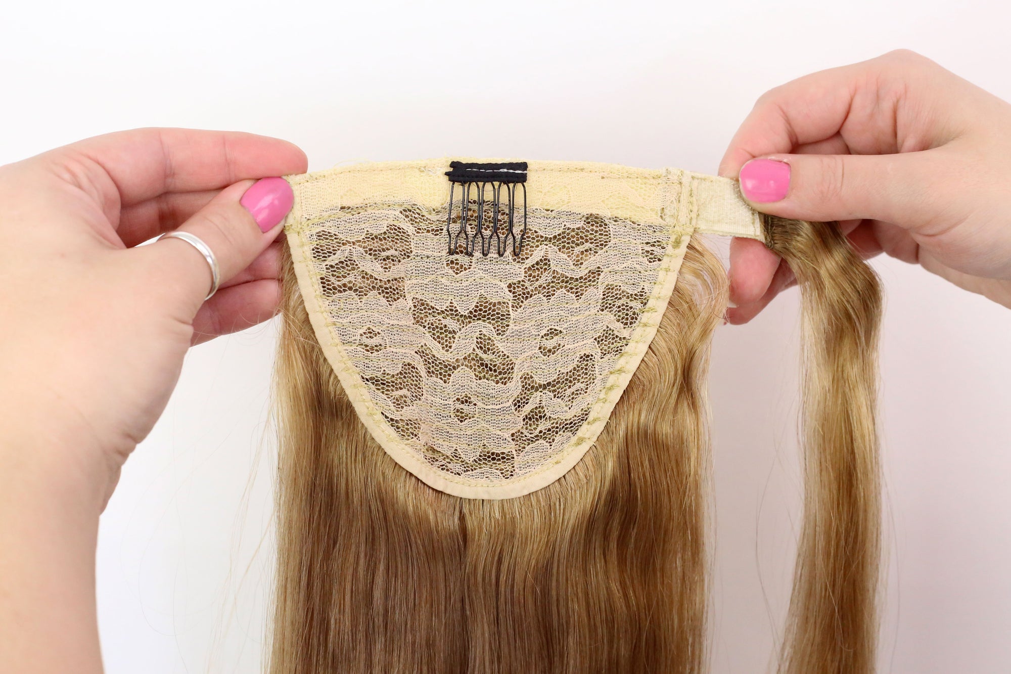 how to install a clip-in ponytail