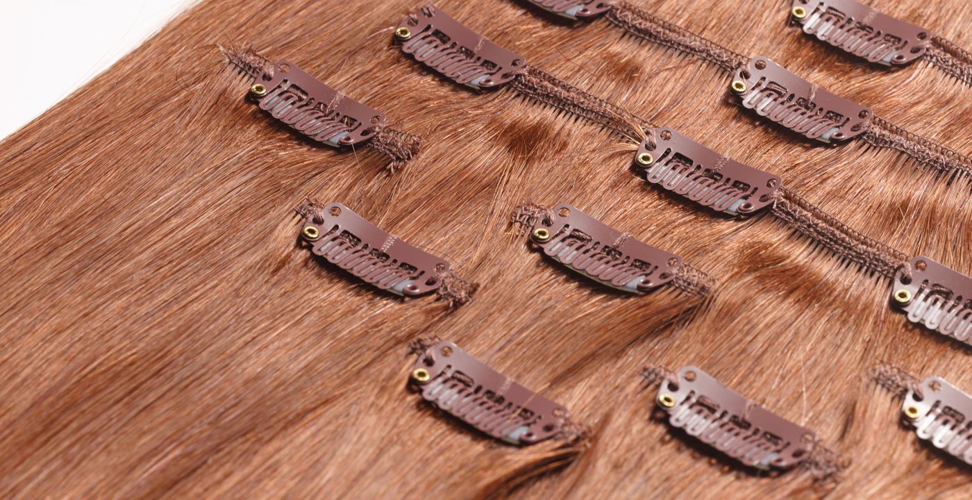 Remy clip-in hair extensions