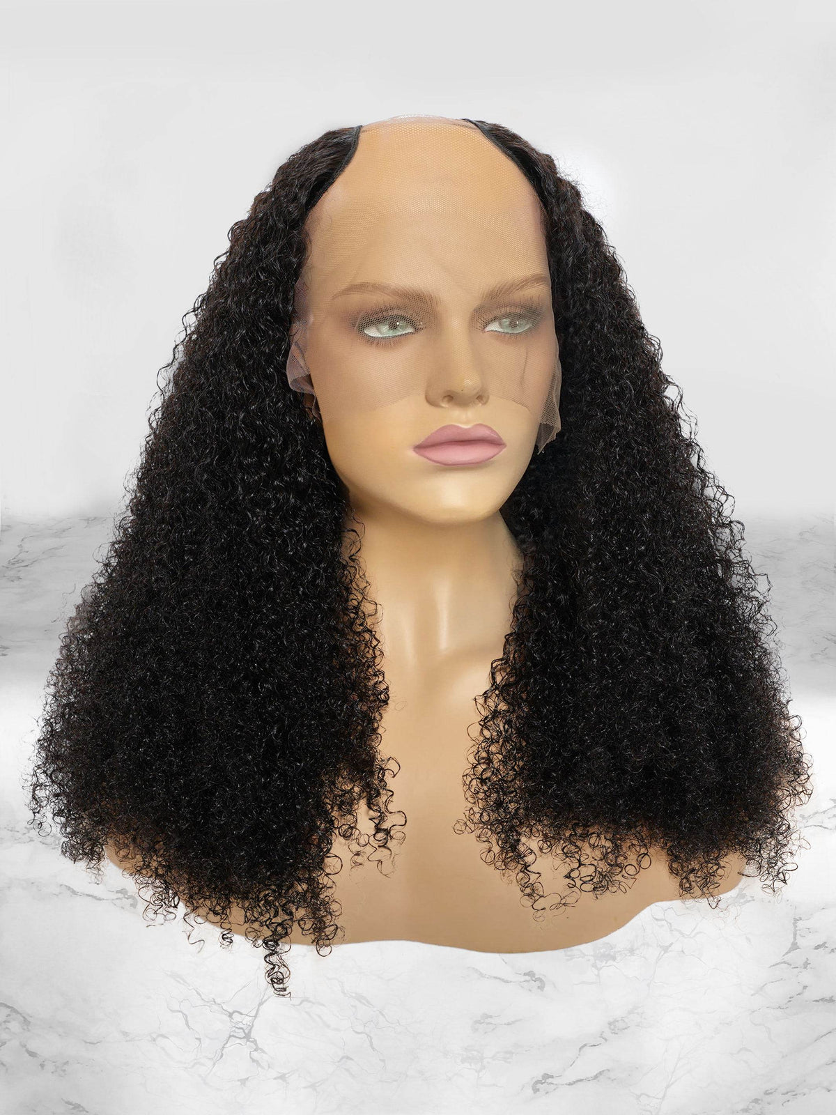Kinky Curly U Part Wig#color_natural-black